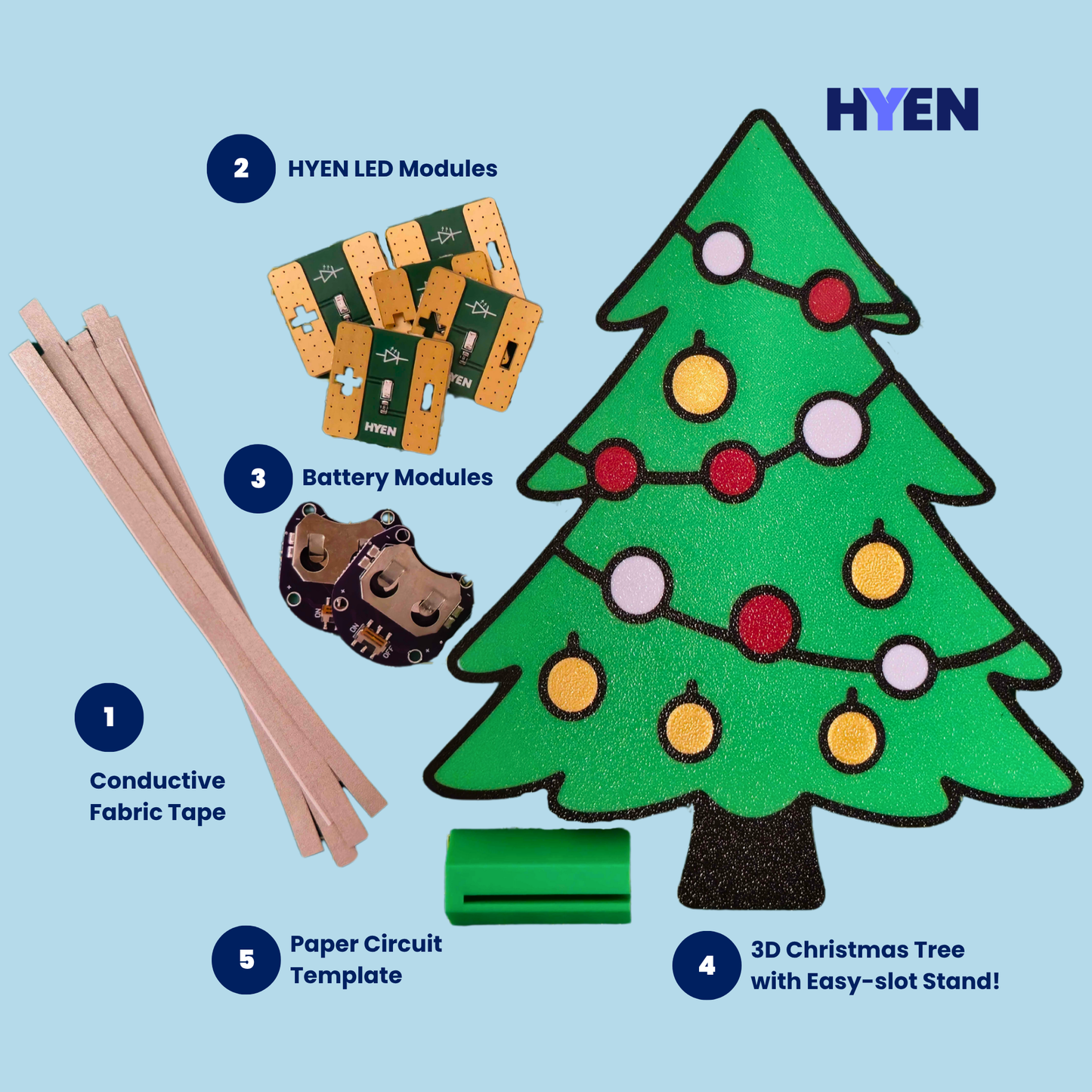 Sticky Circuits: Christmas Tree Edition